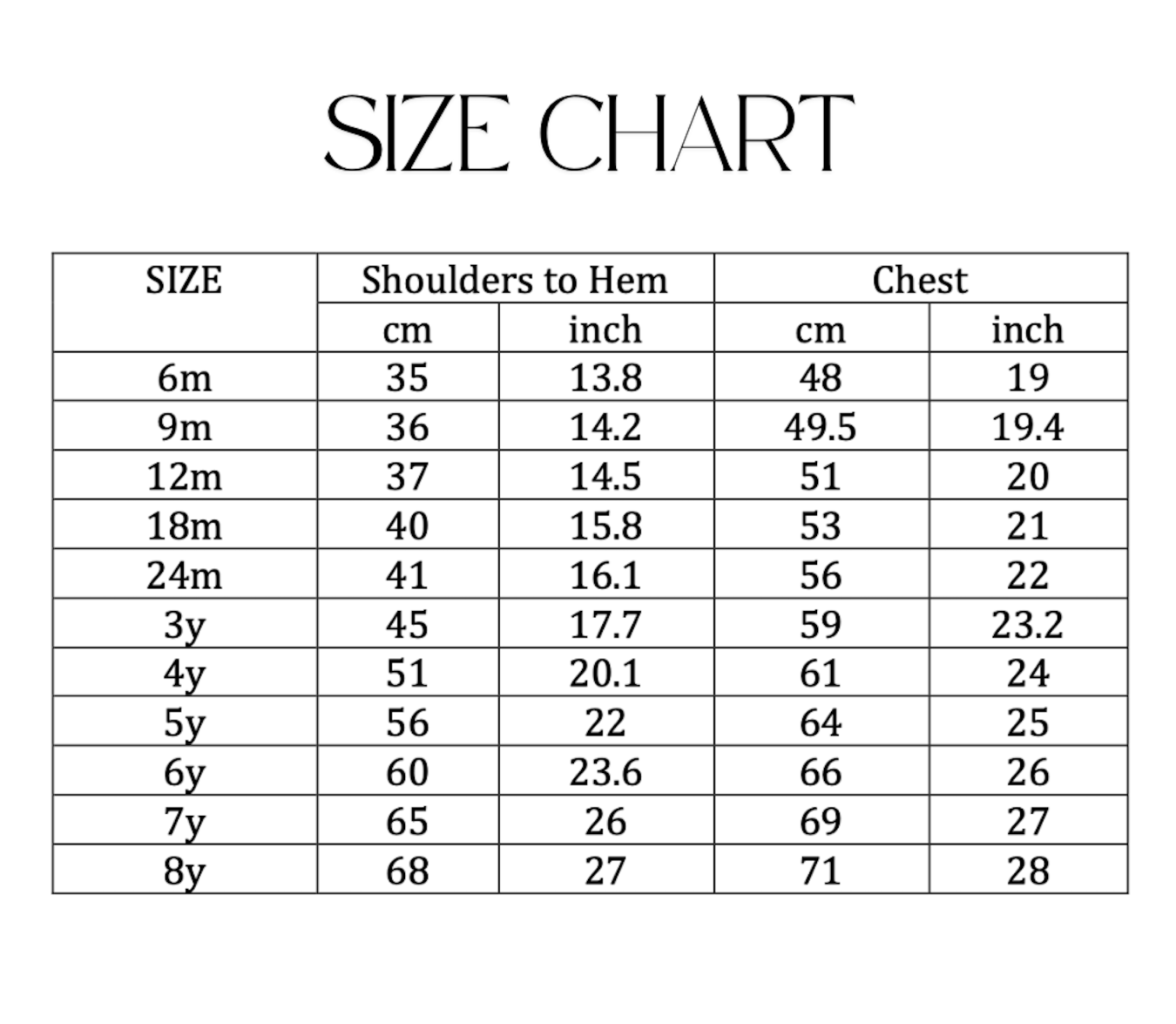 Size Chart new