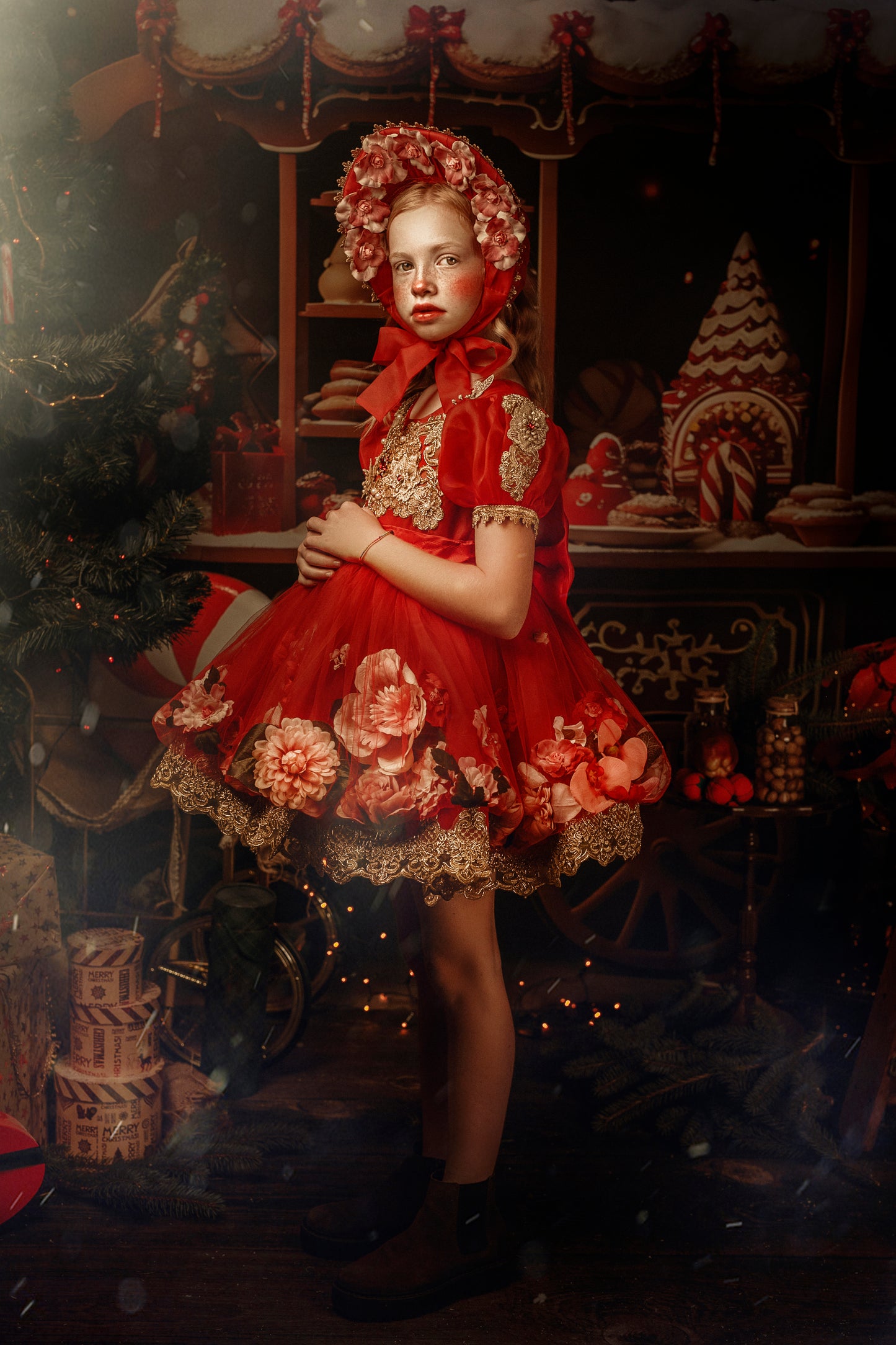Red Carnation Dress
