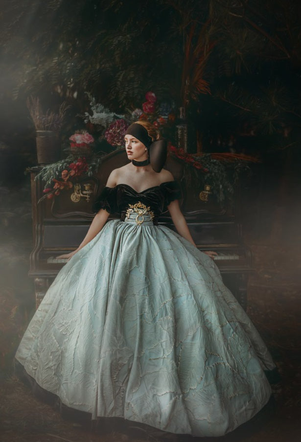 Italian velvet and brocade with gold details