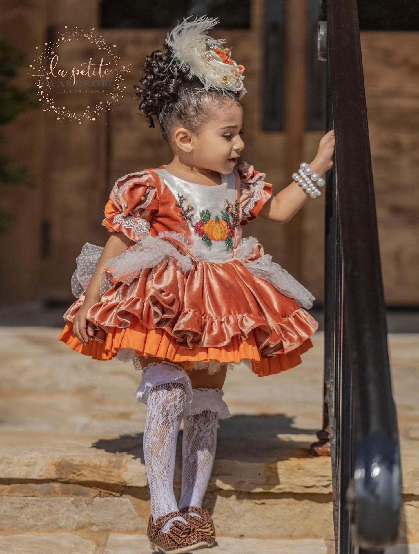 dress is made of ottoman silk with the softest velvet and satin. Full lined with ruffled layers petti skirt