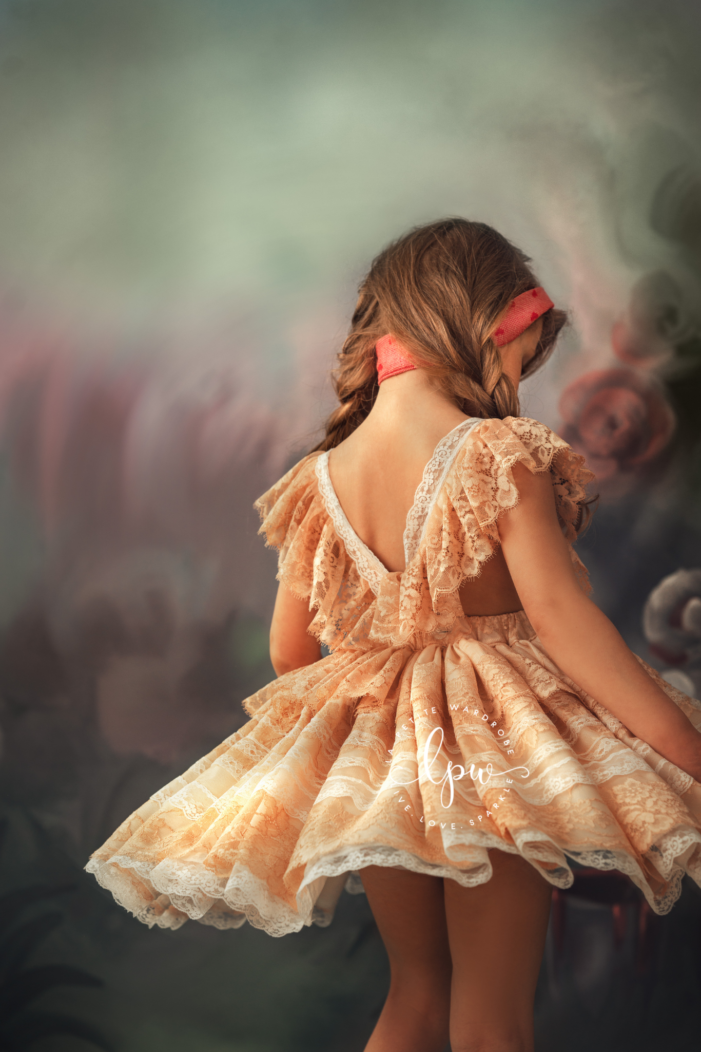 100% cotton and layers of soft french lace with hand embroidery