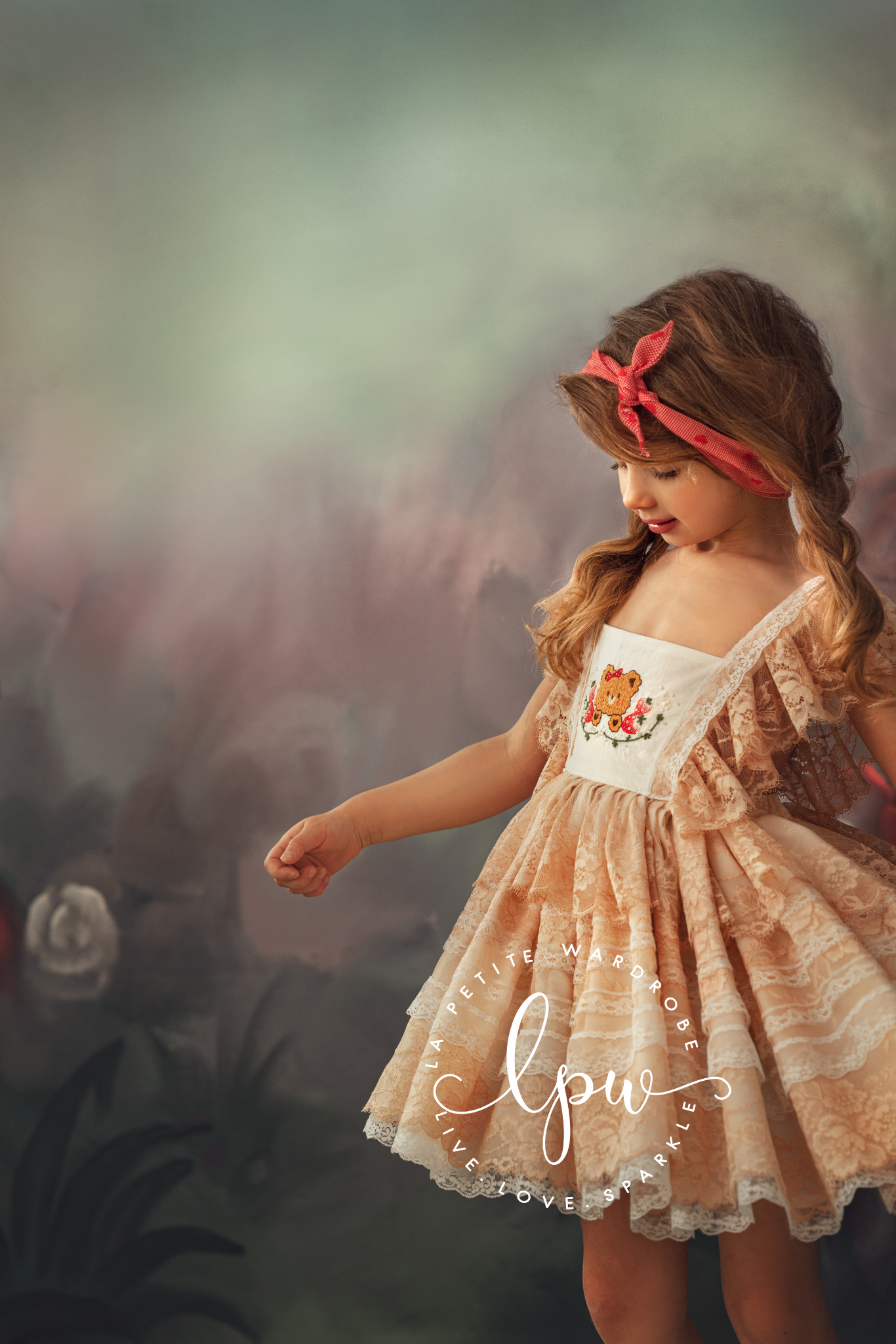 100% cotton and layers of soft french lace with hand embroidery
