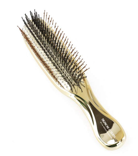 Blossom & Buds 572-bristle hair and scalp brush in gold