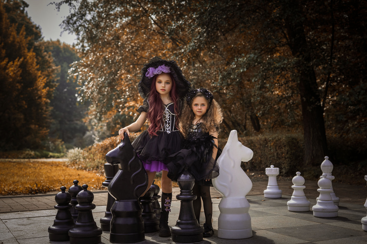 Wicked & Feathered - dark fairytale Halloween collection featuring witch and black swan dresses