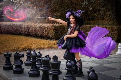 Wicked – Handmade Witch Halloween Dress & Hat | Kids Halloween Costume