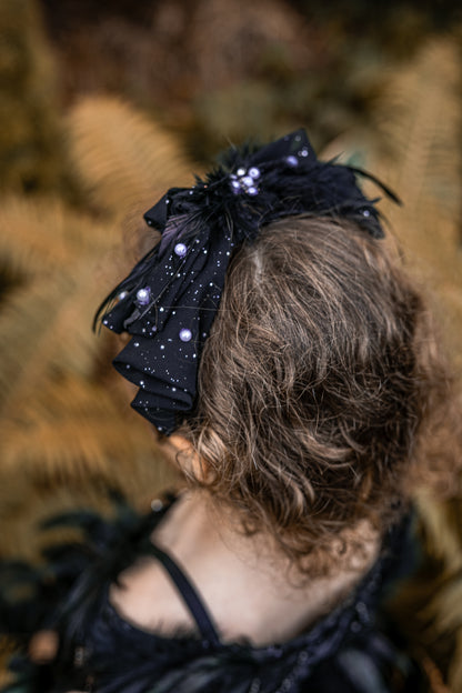 Feathered – Handmade Black Swan Halloween Dress & Headband | Kids Costume