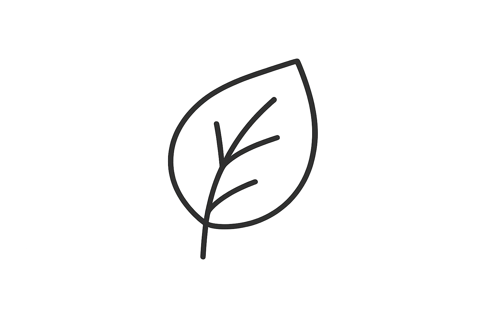 generate an icon with thin black line to mean something eco-friendly